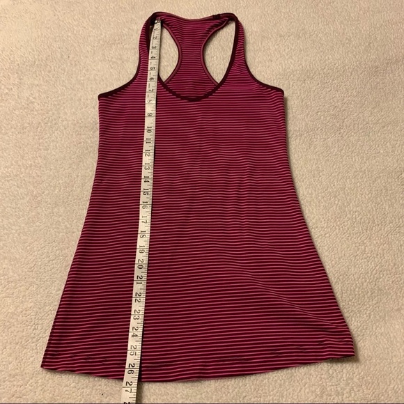Lululemon Pink Cool Racerback Tank Top  Stripe - Picture 8 of 11